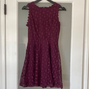 Lily Rose Purple Sleeveless A-Line Mini Dress